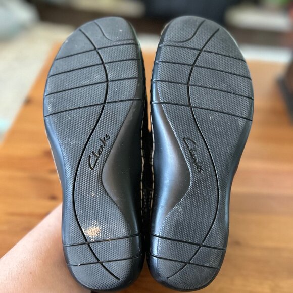 Clarks Bendables Mandy May Double Strap Mary Janes Black Leather Womens Size 7.5 - Picture 5 of 11